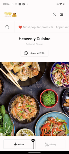 Android application Heavenly Cuisine screenshort