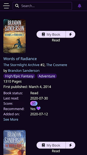 Android application Storylace screenshort