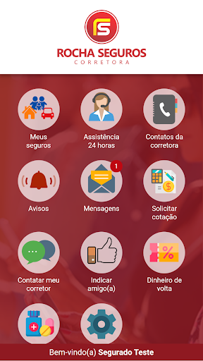 Android application Rocha Seguros screenshort