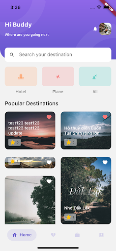 Android application LQD - Flutter Travel App screenshort
