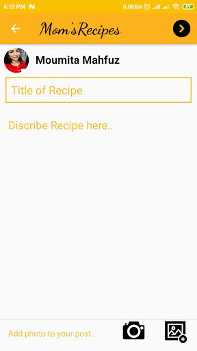 Moms Recipes Screen 3