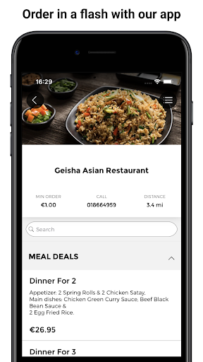 Android application Geisha Asian Restaurant screenshort