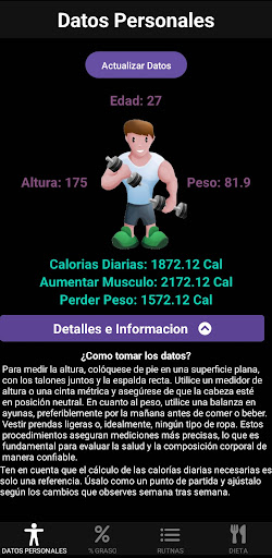 Android application Gym Notas y Calculos screenshort
