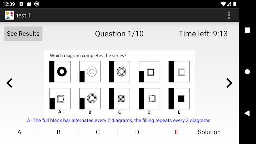 Abstract Logical Reasoning Screen 2