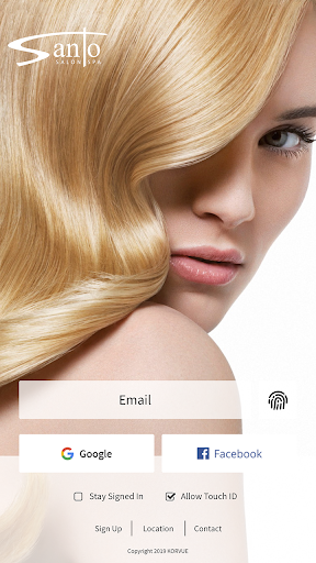 Android application Santo Salon screenshort