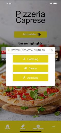 Pizzeria Caprese Screen 2