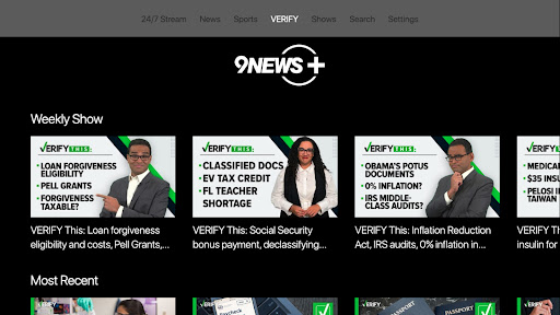 Screenshot of 9NEWS+