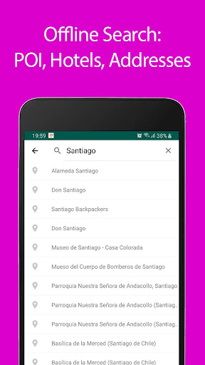 Santiago Offline Map and Trave Screen 3