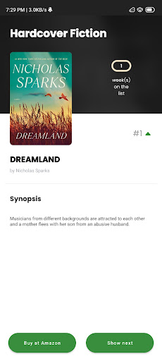 Android application Current Bestsellers screenshort
