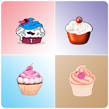 Cupcakes matching game icon