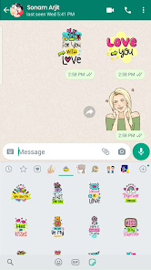 Captura 8 Romantic Stickers : WASticker android