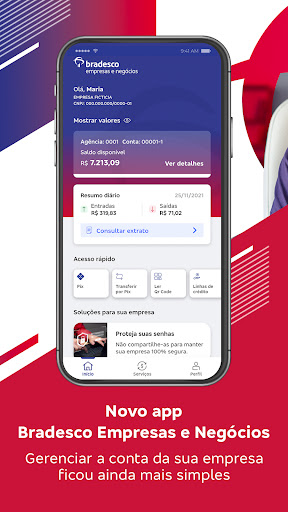 Android application Bradesco Empresas e Negócios screenshort