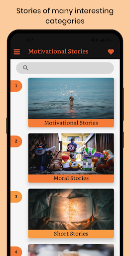 Android application Short stories - motivational screenshort