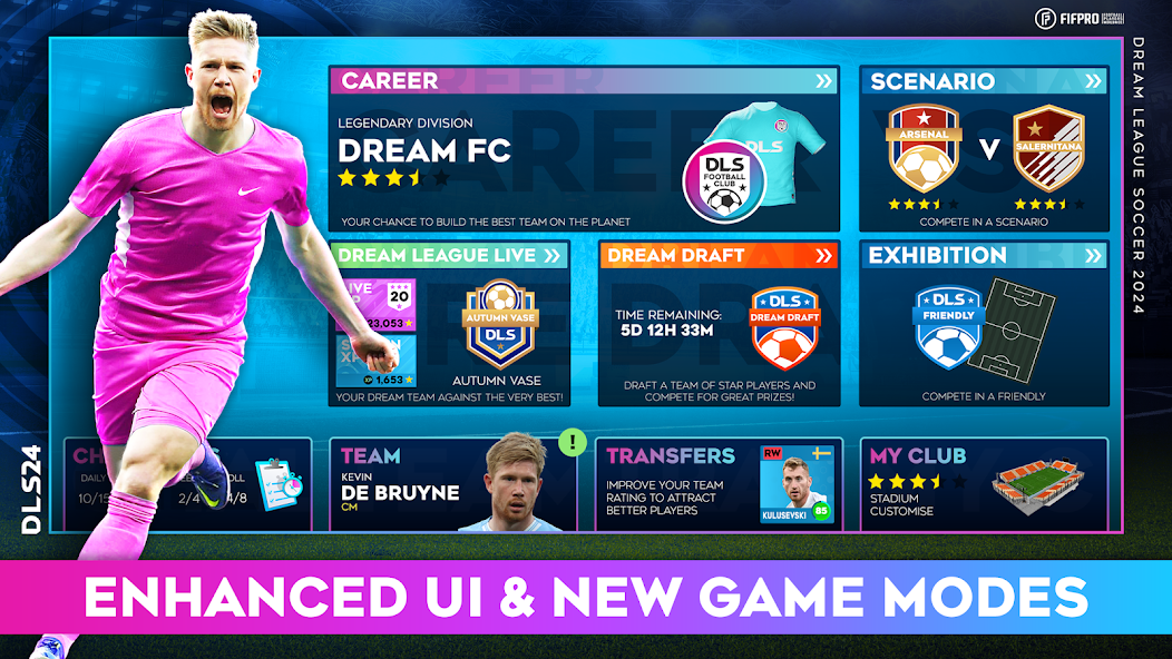 Dream League Soccer 2024 11.110 APK + Mod (Unlimited money) إلى عن على ذكري المظهر