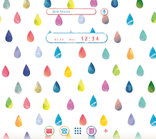 screenshot of Colorful Raindrops Theme