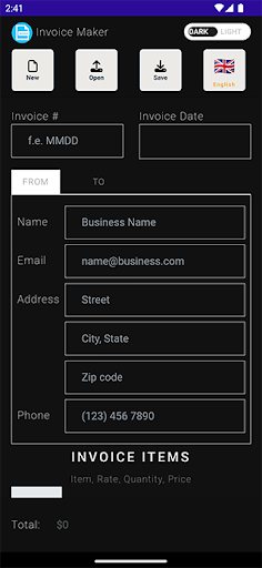 Invoice Generator & Maker Screen 3