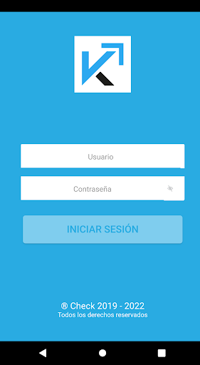 Android application Check WMS Producción screenshort
