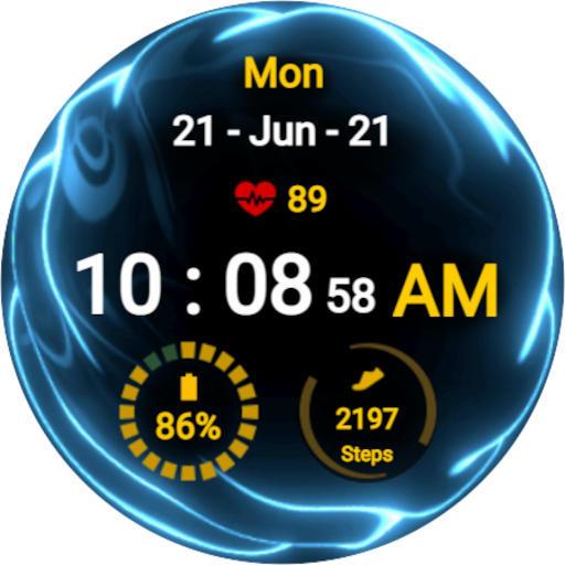 Three Color Fluid Watch Face Download on Windows