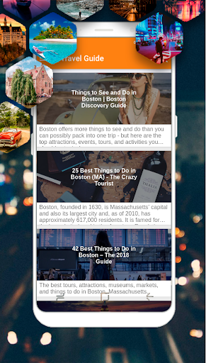 Android application Boston Travel Guide screenshort
