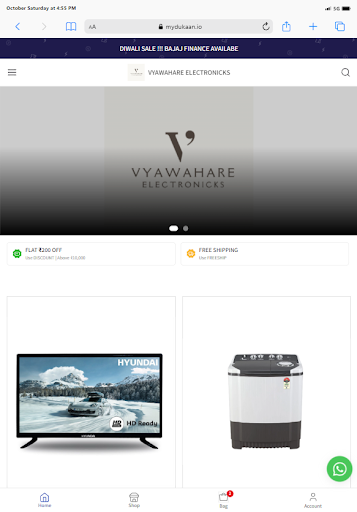 Android application Vyawahare Electronicks screenshort
