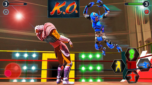 Android application Robot Wrestling Ring Fighting screenshort