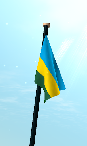 Rwanda Flag 3D Live Wallpaper Screen 3