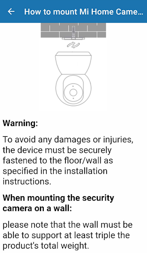 Android application Mi Home Camera 360 Guide screenshort