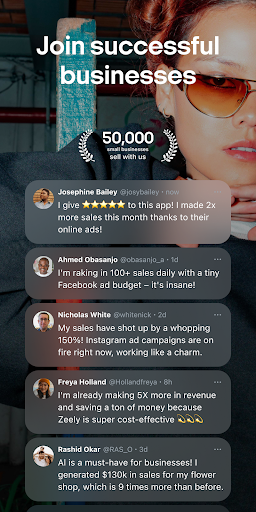 Screenshot of Zeely: AI Sales Growth App