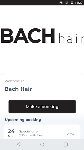 Android application Bach Hair screenshort