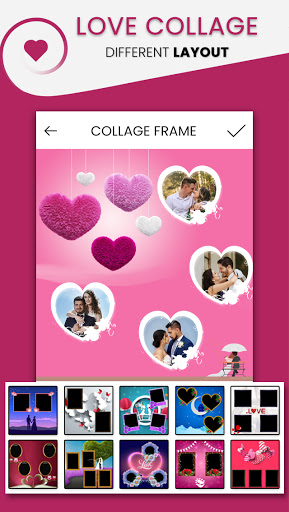 Android application Love Photo Collage & Frame screenshort