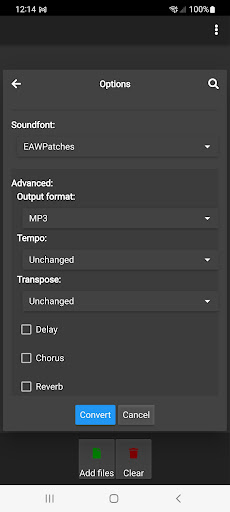 Android application MIDI Converter screenshort