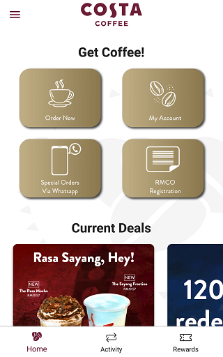Costa Coffee Malaysia Screen 2
