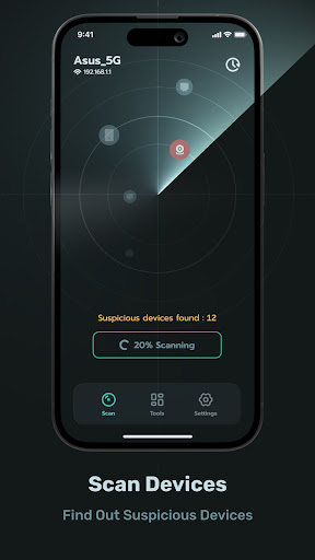 Android application Anti Spy Camera screenshort