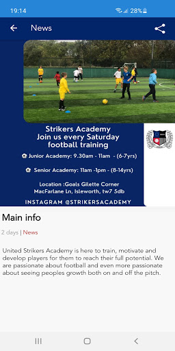 United Strikers Academy Screen 3