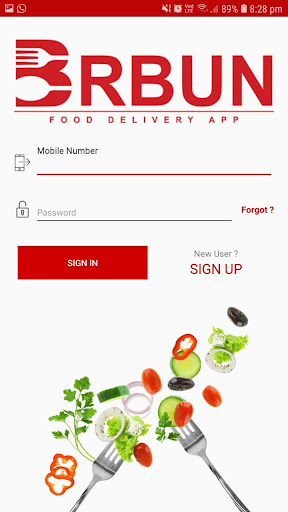 BRBUN - FOOD DELIVERY APP Screen 2