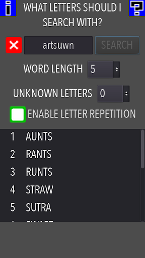 WordFinder - Anagram Screen 3