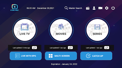 StealtNet IPTV Screen 2