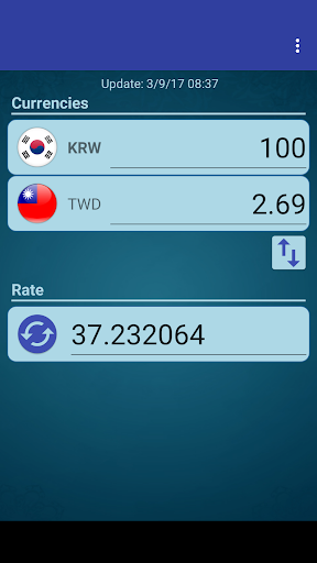 Android application KRW Won x New Taiwan Dollar screenshort