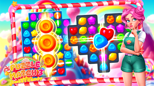 Puzzle Match 3- Sweet Candy