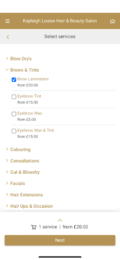 Kayleigh Louise Hair & Beauty Screen 2