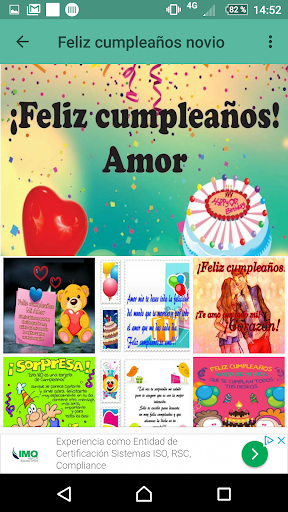 Android application Feliz Aniversario Novio screenshort