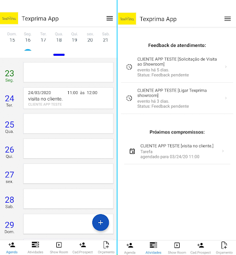 Android application Texprima screenshort