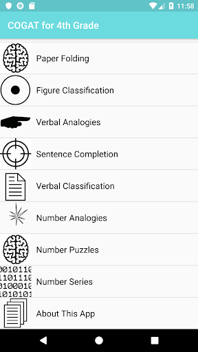 Android application COGAT Trainer Grade 4 screenshort