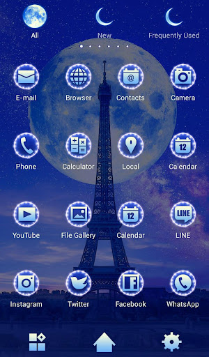 Full Moon Eiffel Tower Theme Screen 3