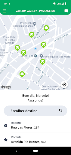 Android application Vai com Wasley - Passageiro screenshort