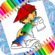 Graffiti Character Coloring Book