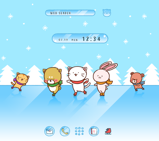 Android application Ice-skating Friends Theme screenshort