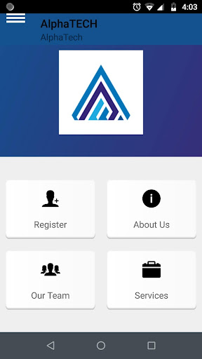 Android application AlphaTECH screenshort
