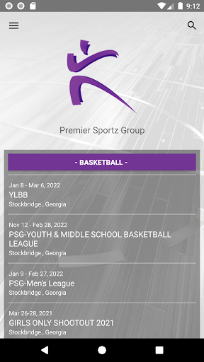 Android application Premier Sportz Group screenshort