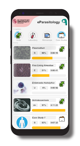 Android application eParasitology screenshort